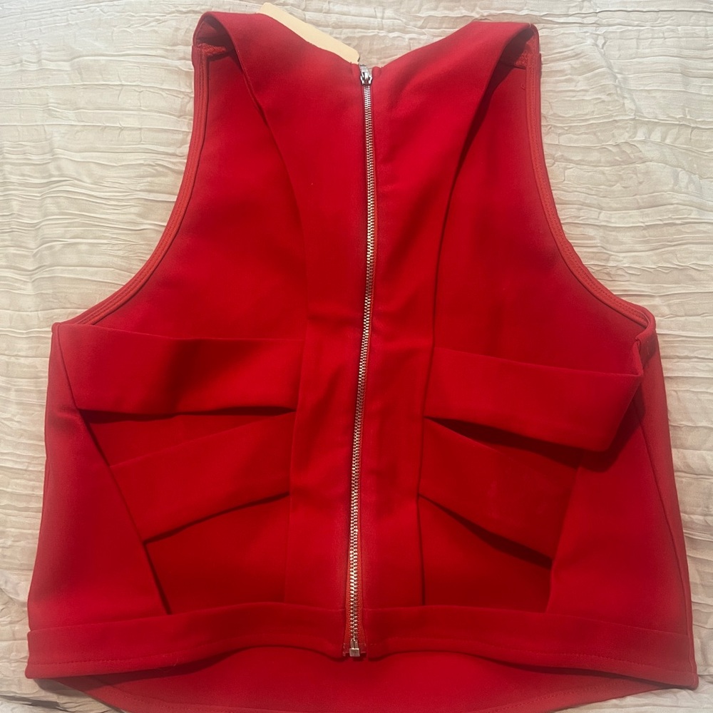Red Cut-out Top